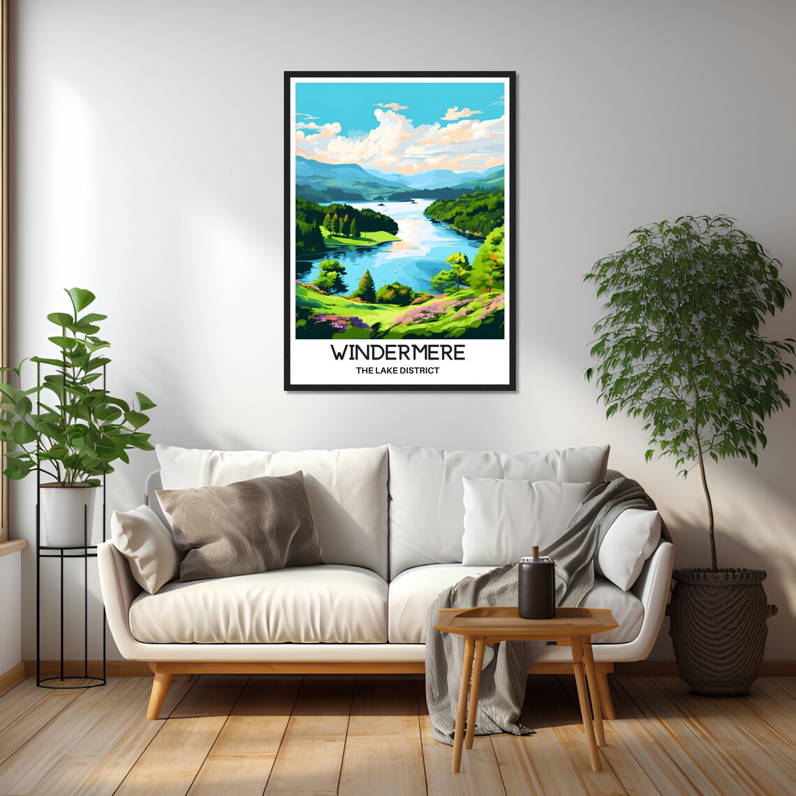 Windermere Lake District England Scenic Lakeside View Poster - Image 2