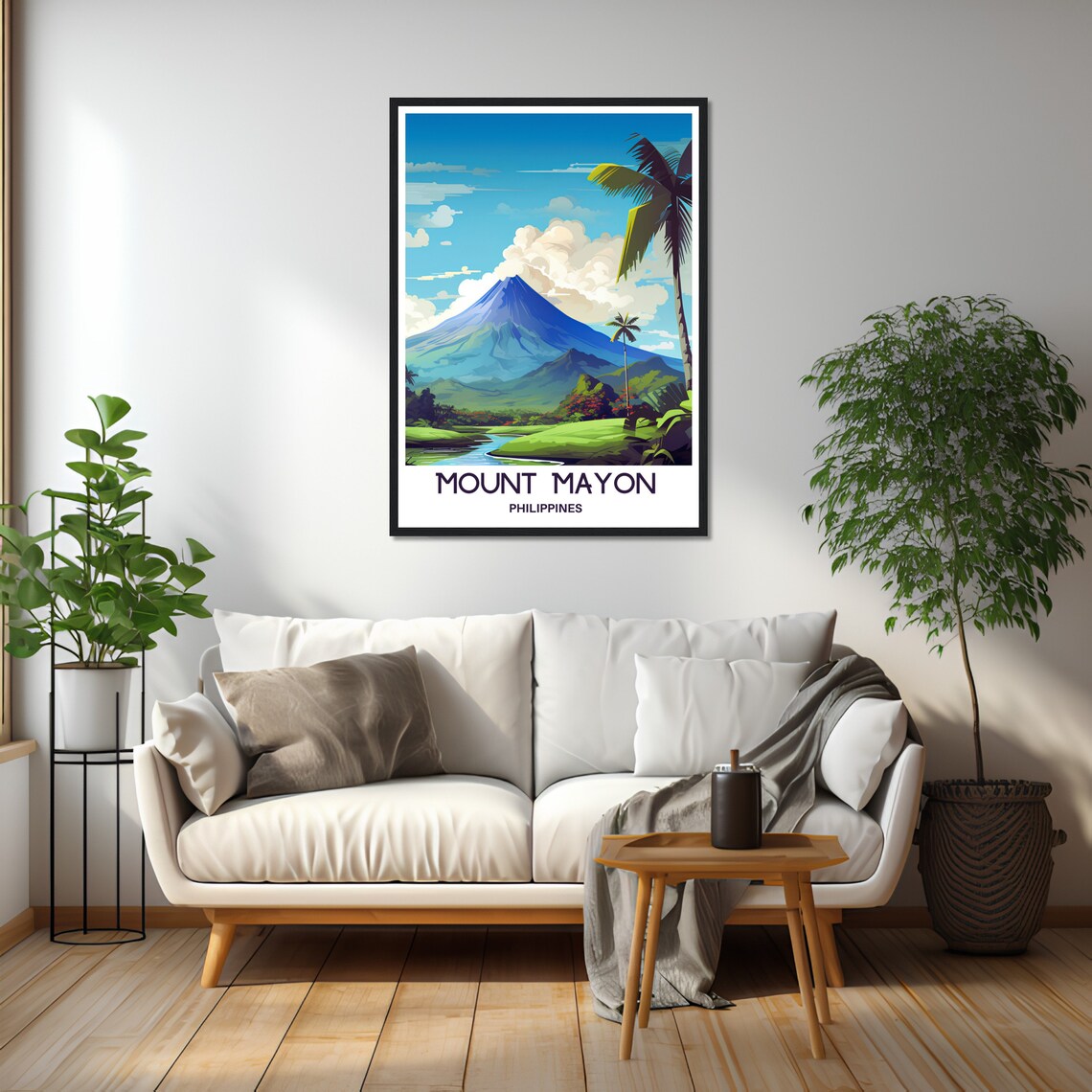Mount Mayon Philippines Perfect Cone Volcano Tropical Travel Poster - Image 2