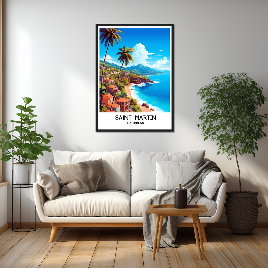 Saint Martin Travel Poster, Caribbean Island Art - Image 2