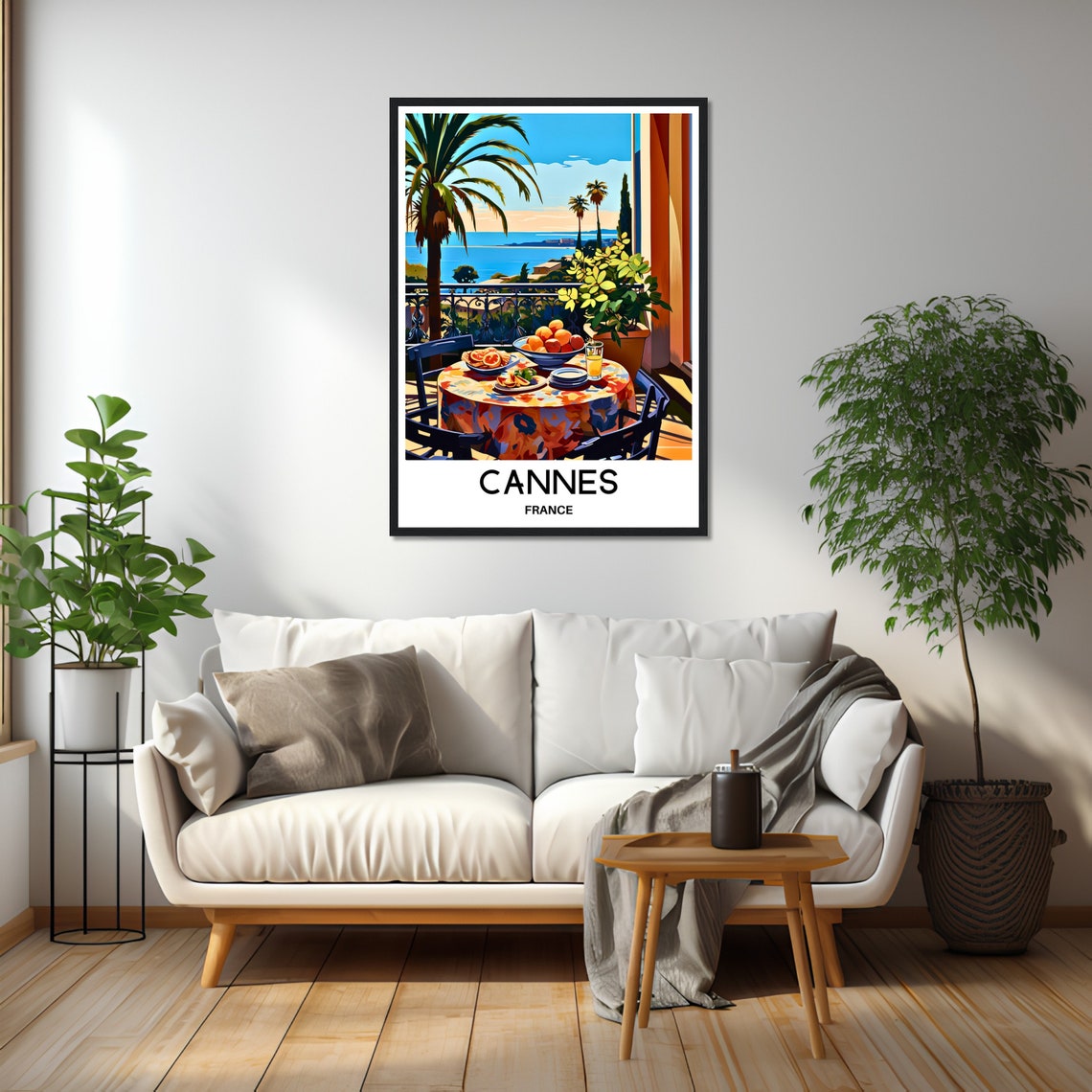 Cannes Travel Print Cannes Poster French Art Print France Lover Gift Wall Hanging Art Home Office Desk Decor Cannes City Illustration - Image 2