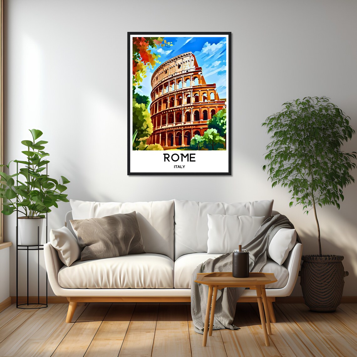 Rome Italy Colosseum Ancient Landmark in Summer Travel Poster - Image 2