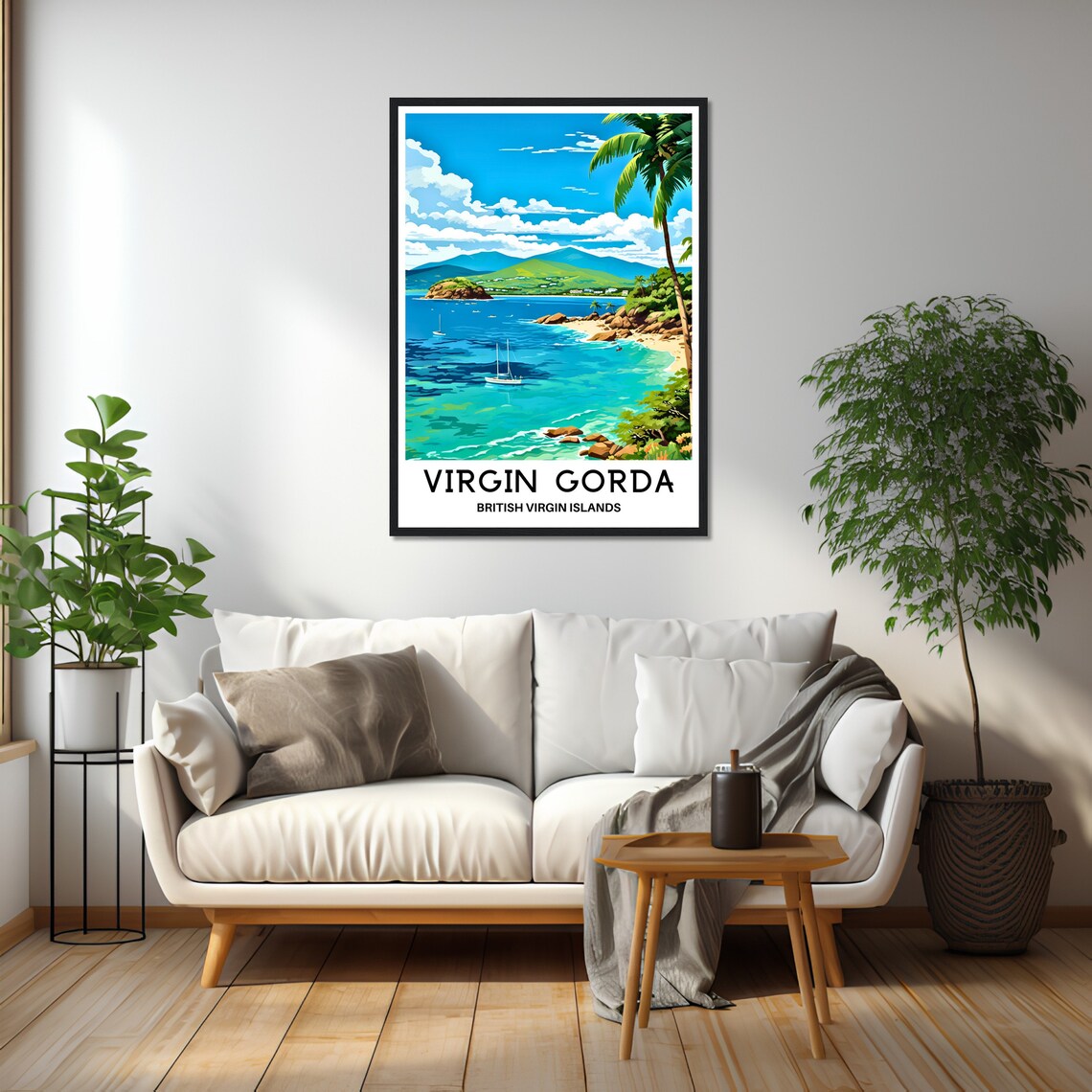 Virgin Gorda British Virgin Islands Sailboat Bay Boulders Poster - Image 2