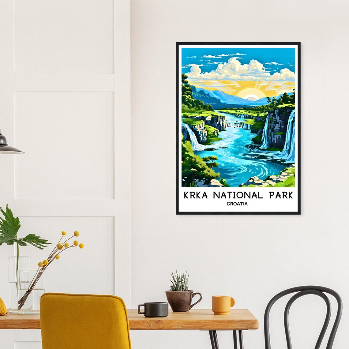 Krka National Park Croatia Waterfall Sunrise River Nature Poster - Image 2