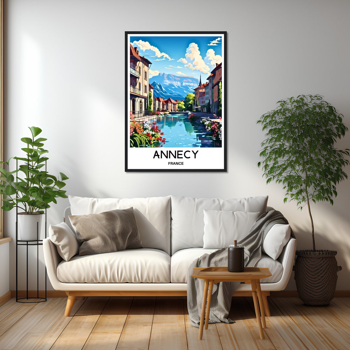 Annecy Travel Print Annecy Poster French Art Print France Lover Gift Wall Hanging Art Home Office Desk Decor Annecy City Illustration - Image 2
