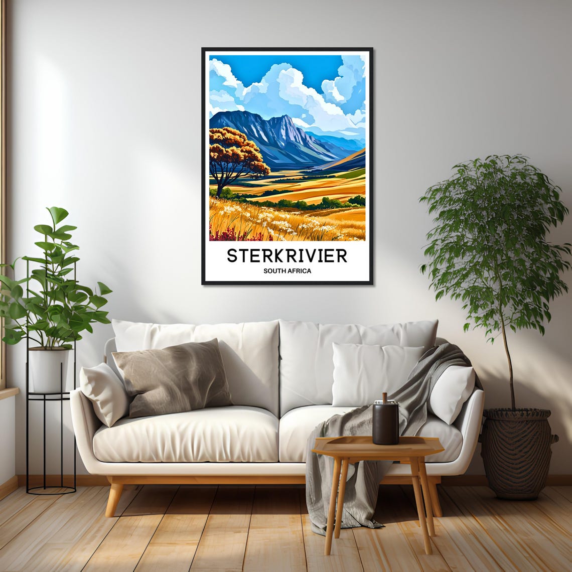 Sterkrivier South Africa Golden Fields Mountain Valley Poster - Image 2