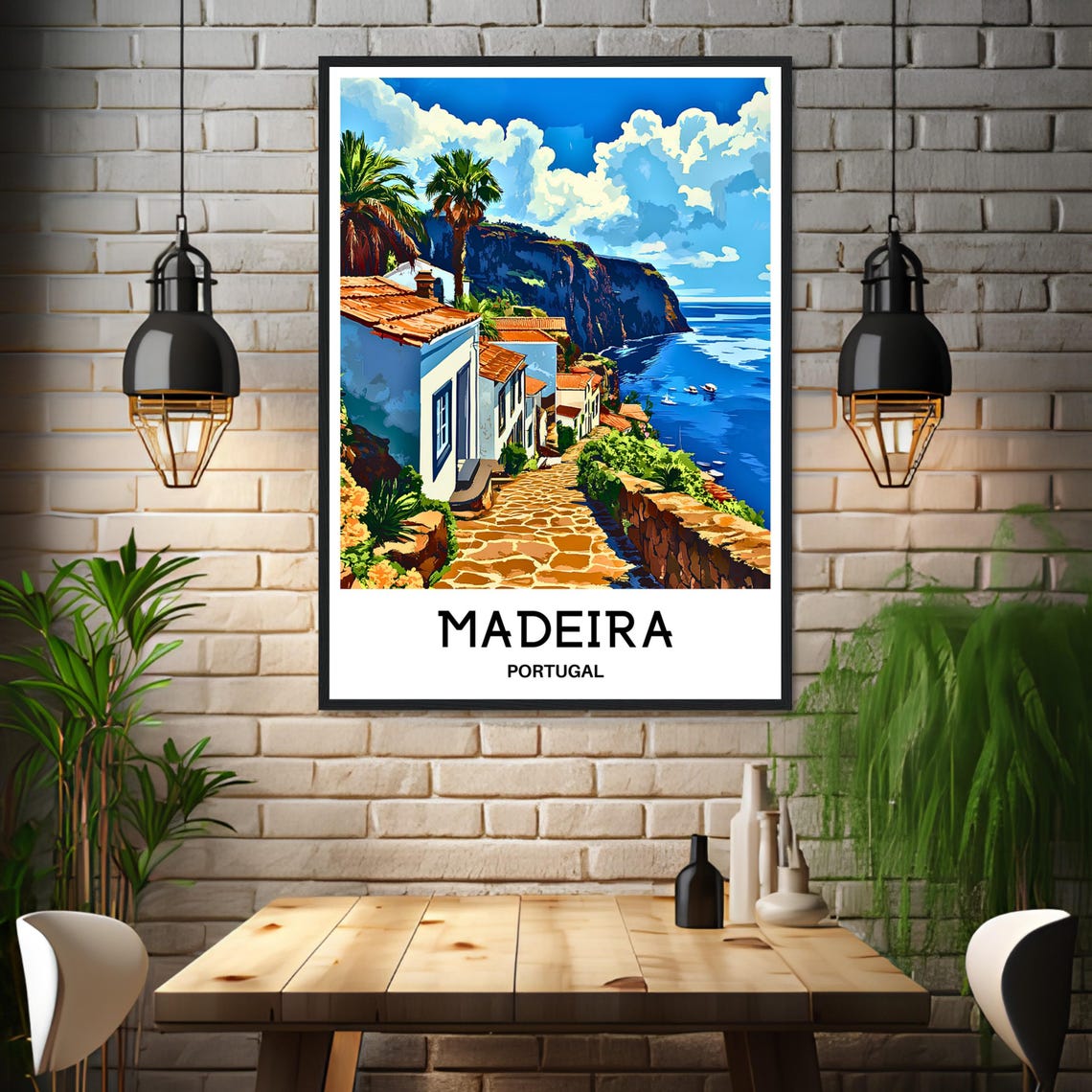 Madeira Travel Print Portugal Poster Portuguese Art Print Madeira Lover Gift Portugal Wall Hanging Art Madeira Island Home Office Decor - Image 3