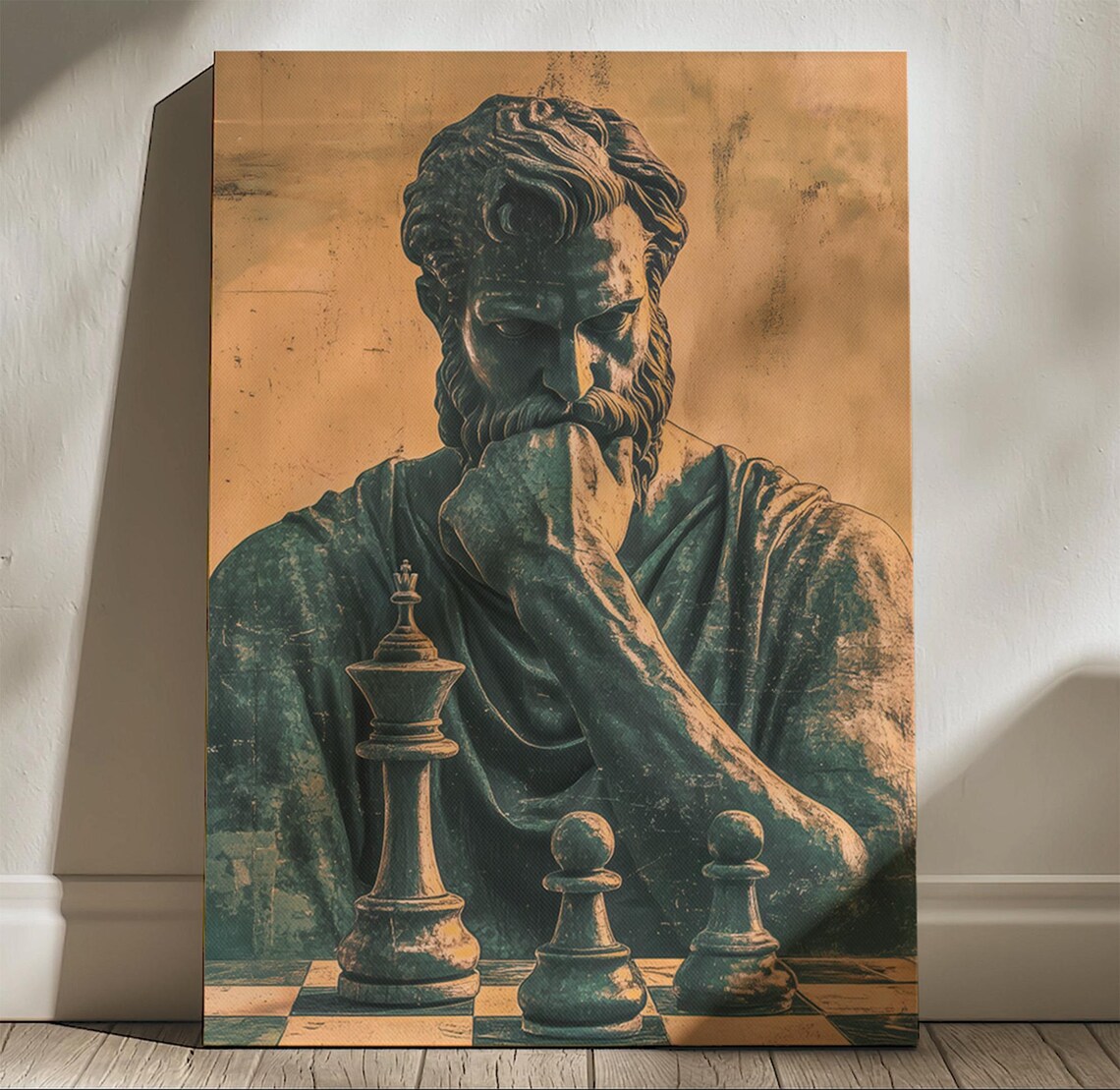 Vintage Chess Wall Art Print for Office or Home
