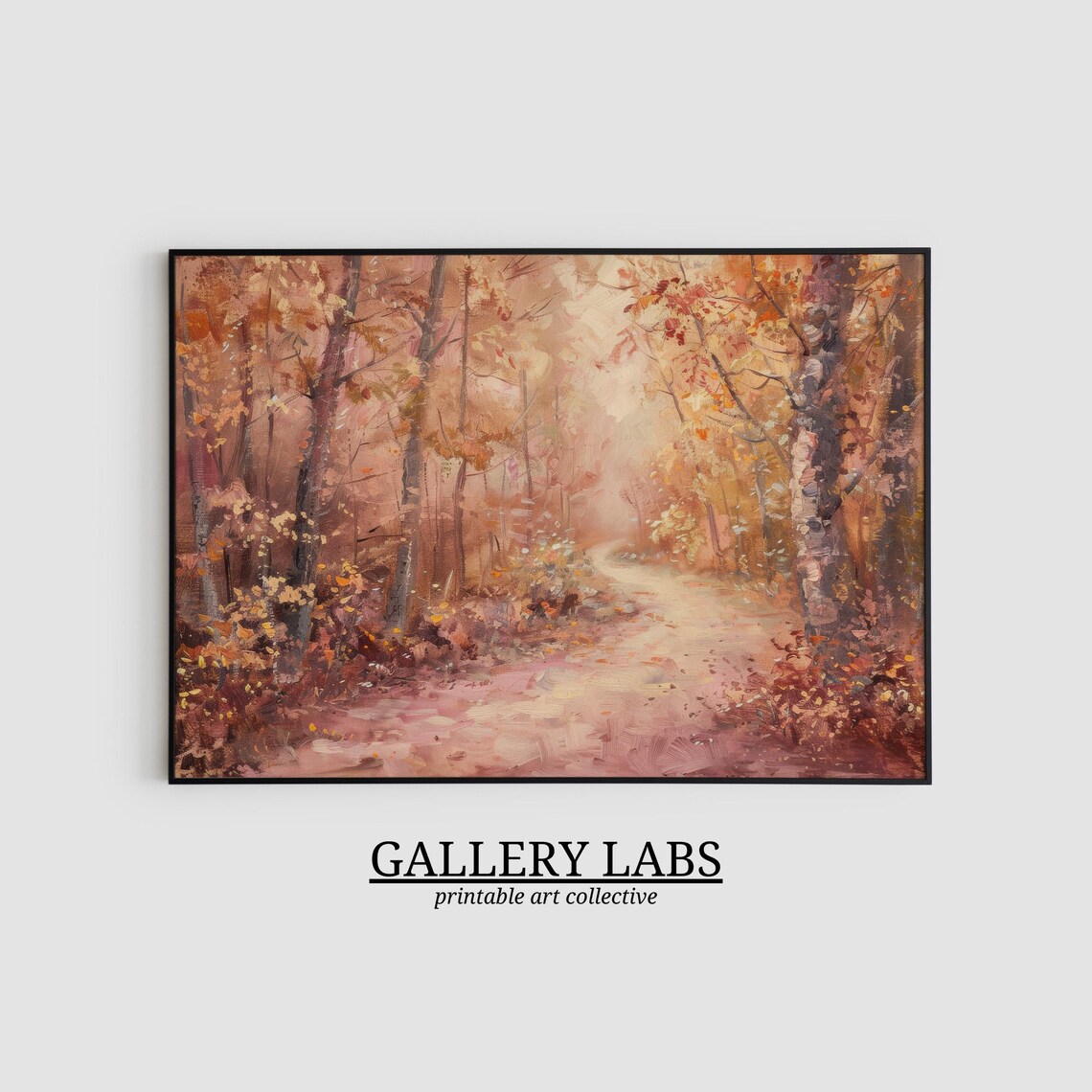 Autumn Forest Golden Trees Cottagecore Serene Woodland Art Print - Image 2