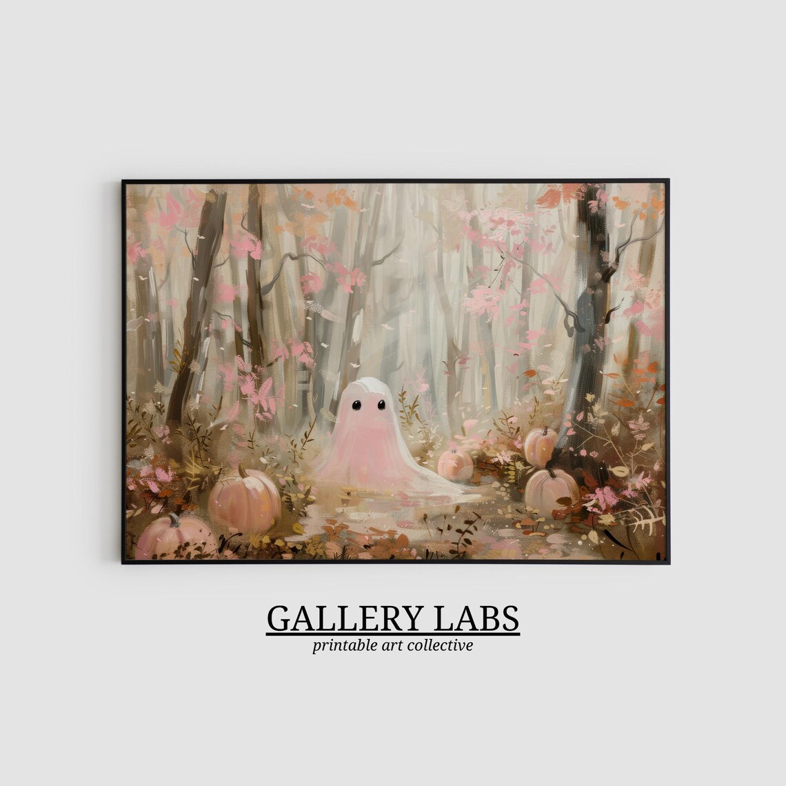 Cute Ghost Painting Halloween Print, Preppy Decor - Image 2