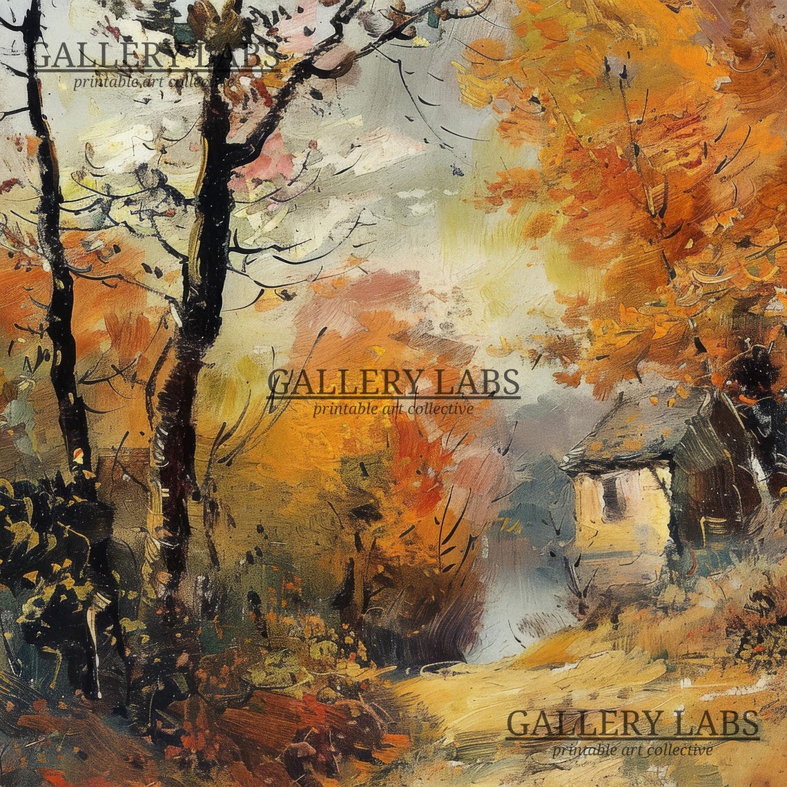 Forest Art Print, Fall Cabin Decor - Image 4