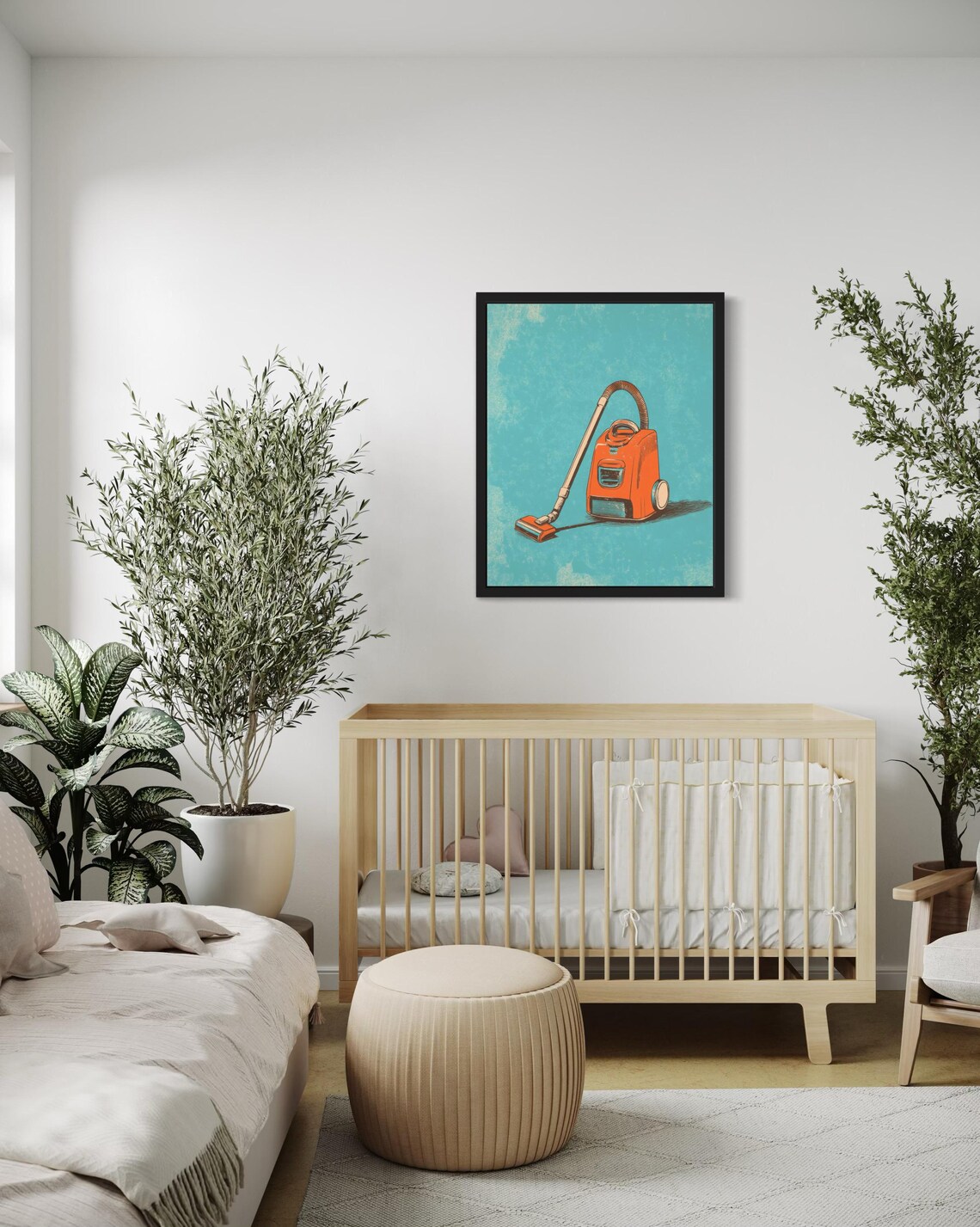 Orange Vintage Vacuum Cleaner Retro Pop Art Poster Home Decor Gift - Image 3