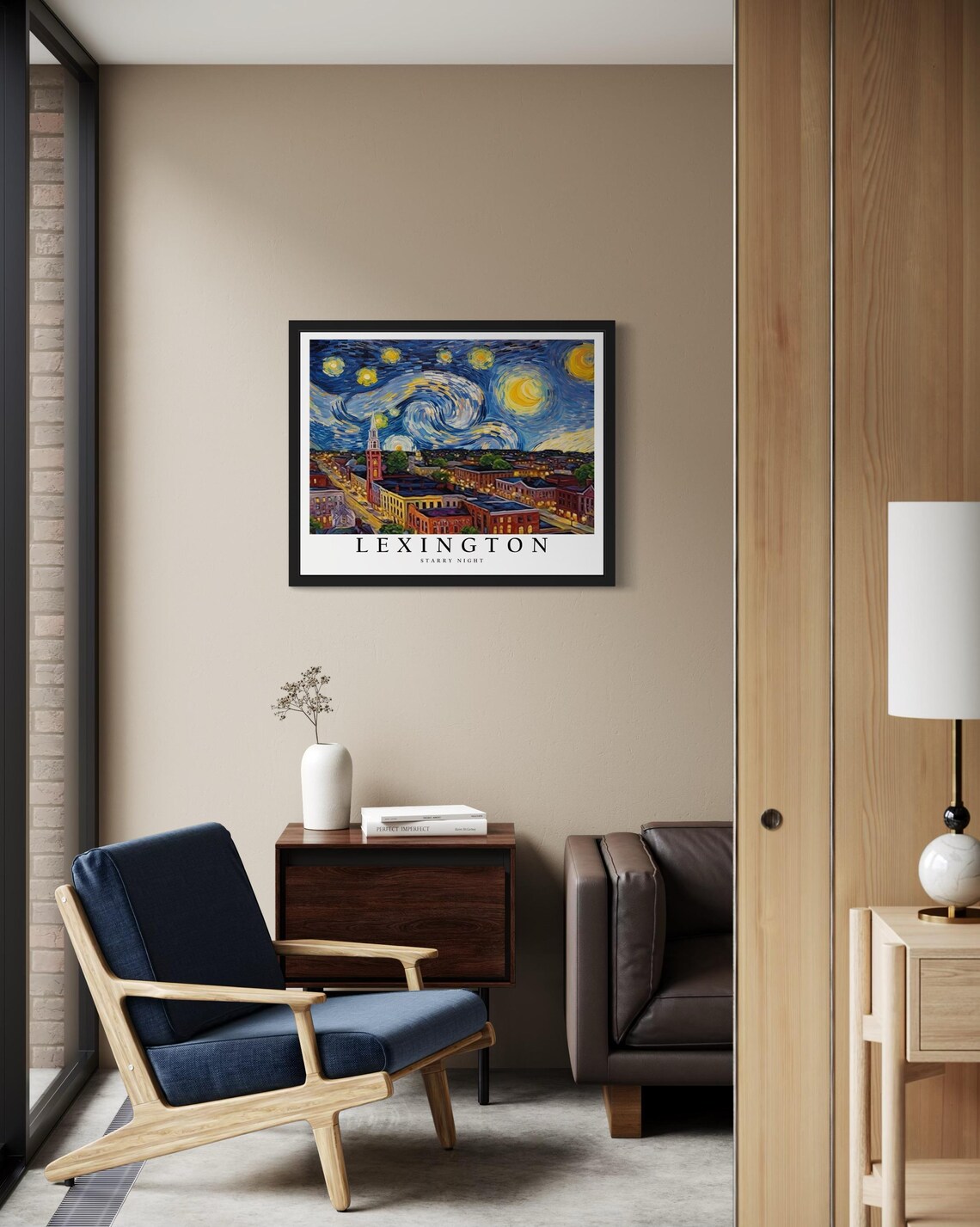 Lexington Kentucky Starry Night, Van Gogh-Inspired Art Print - Image 3