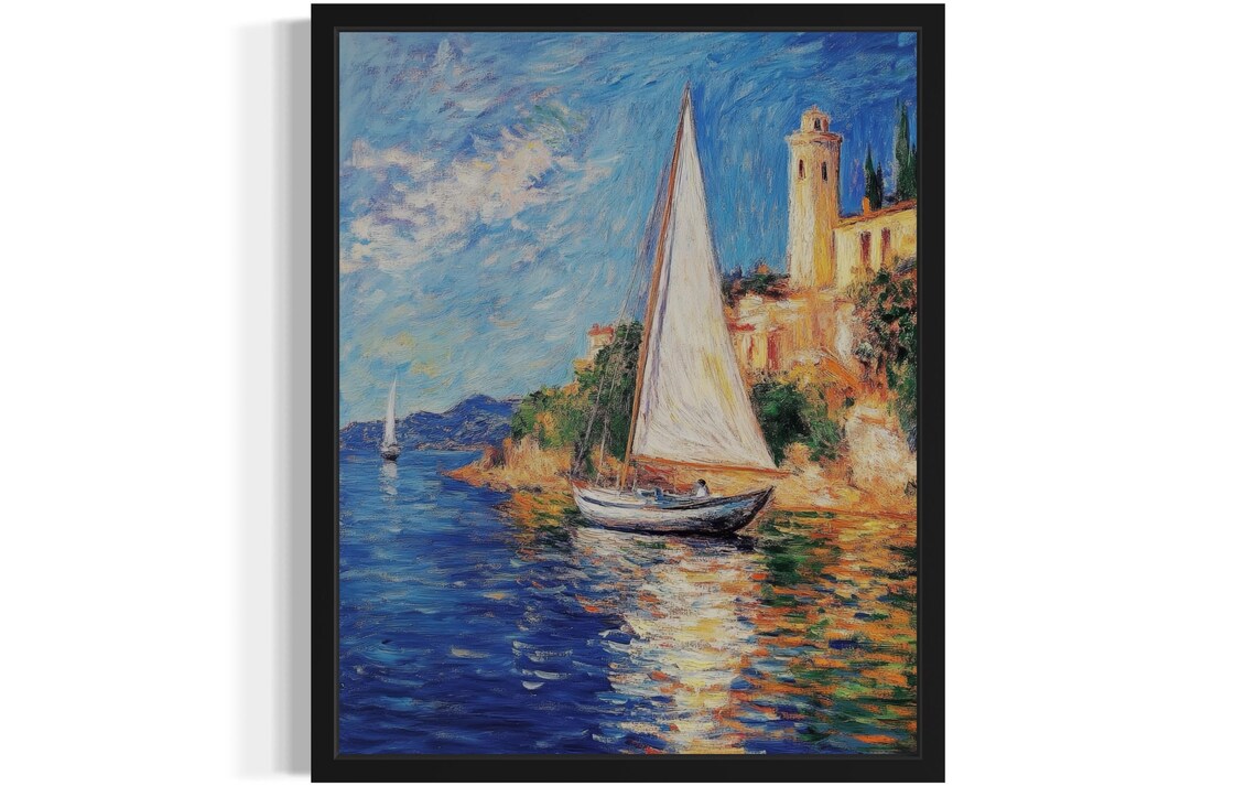 Tunisia Countries Monet Art Print, Original Paint Artwork