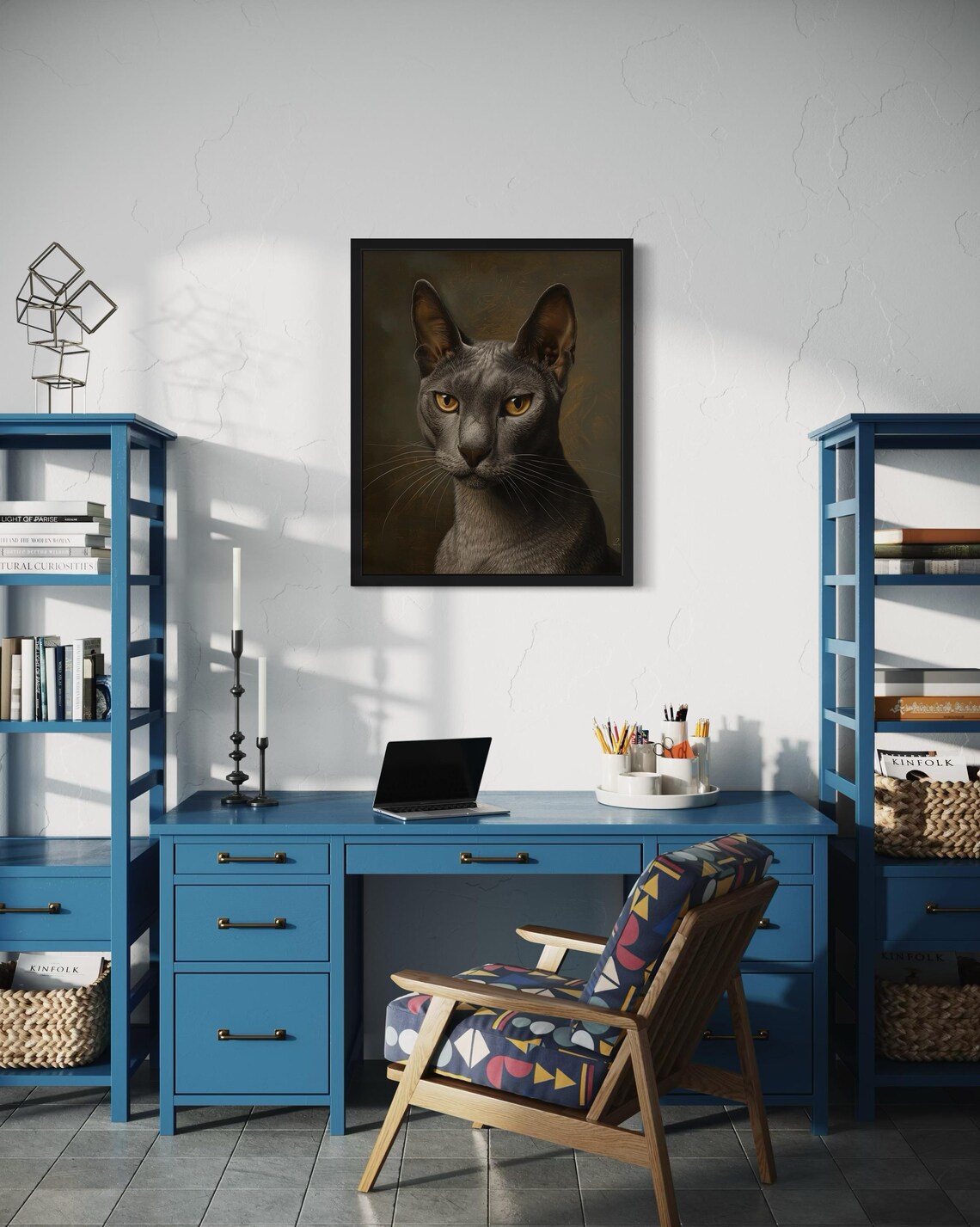 Korat Cat Art Print, Original Paint Artwork - Image 4