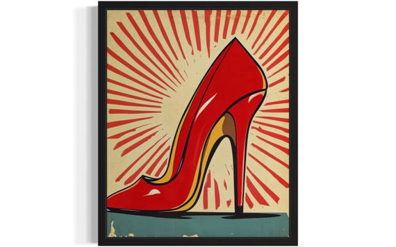 Red Heels Pop Art Poster