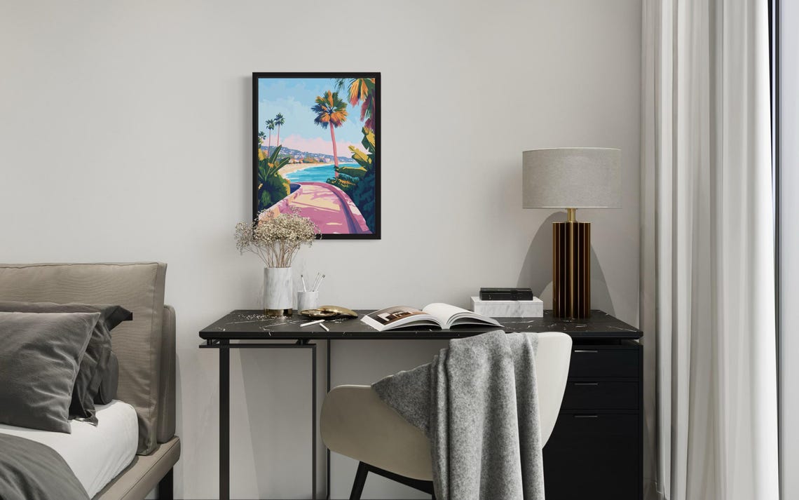 Laguna Beach Abstract Boho Art Print - Image 3