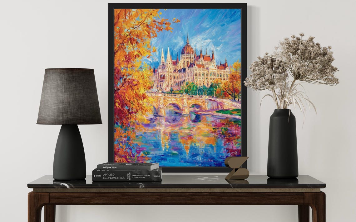 Hungary Countries Monet Art Print Wall Art Poster Original Paint Artwork Artwork Decor - Image 3