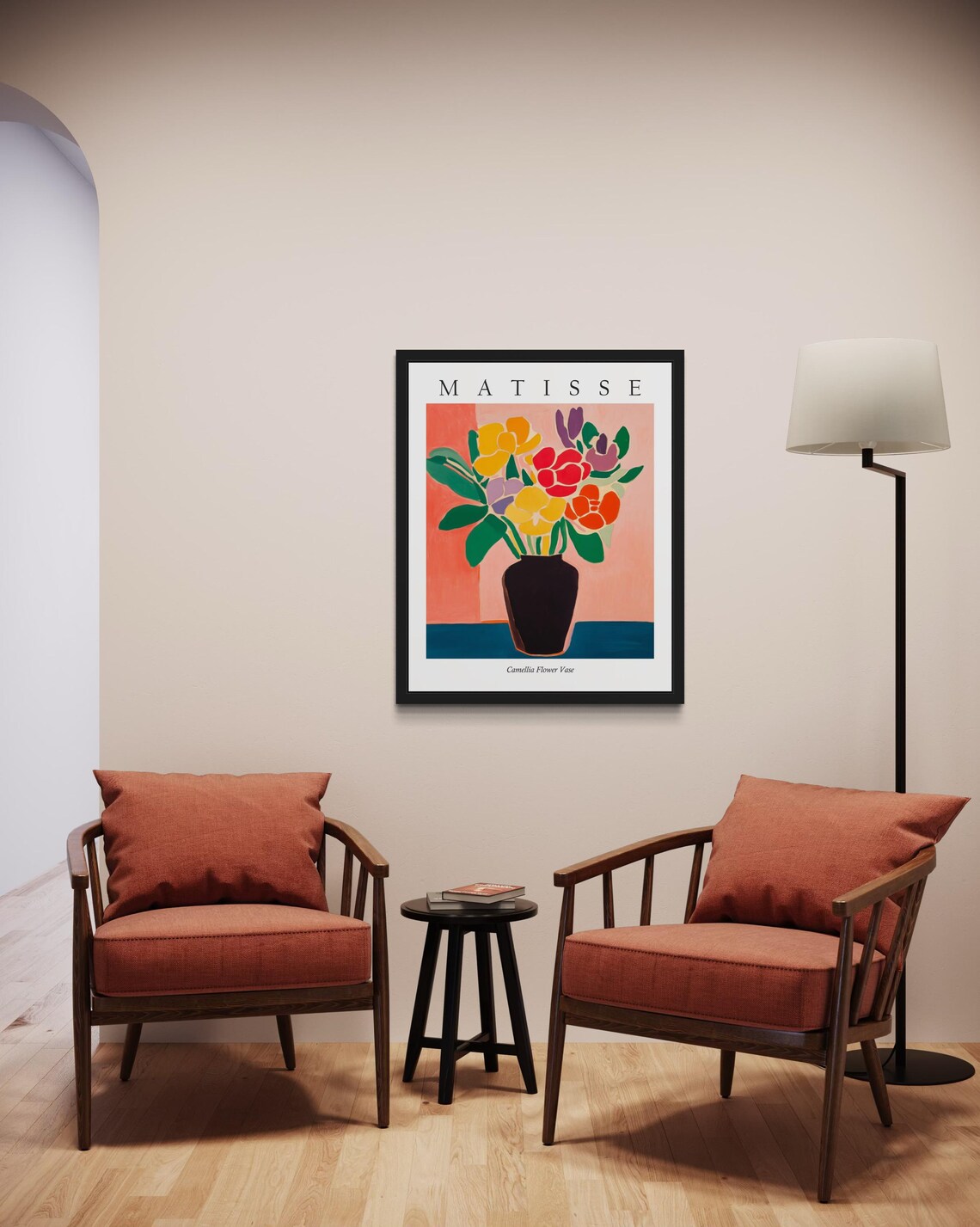Matisse Style Camellia Flower Vase Lively Fauvist Still Life Poster - Image 2
