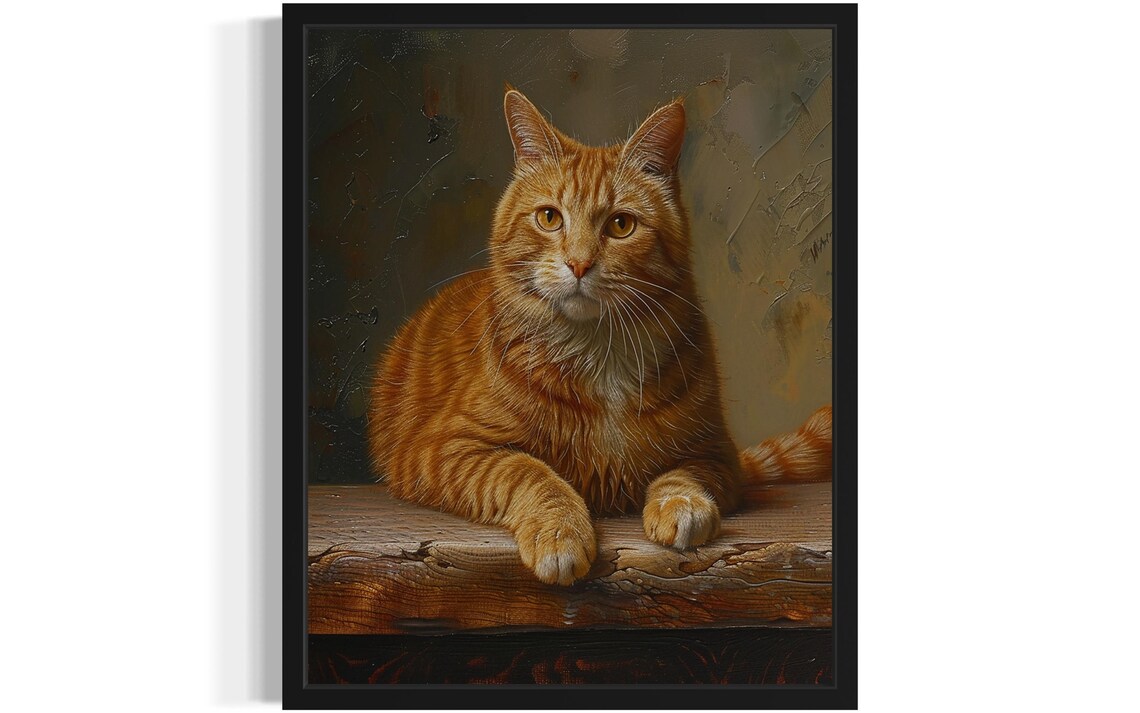 Manx Cat Art Print, Original Paint Artwork