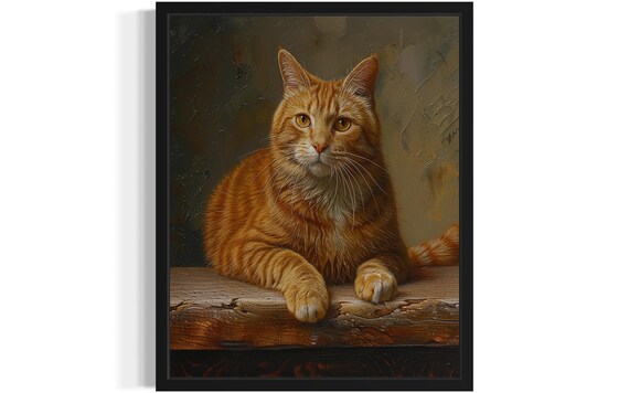 Manx Cat Art Print, Original Paint Artwork