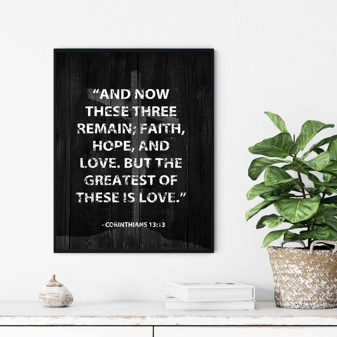 Corinthians Bible Quotes Art Print Wall Art Poster Original Paint Artwork Artwork Decor - Image 3