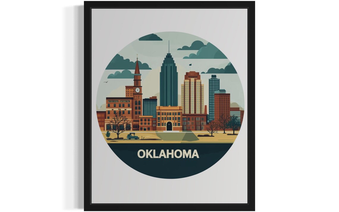 Oklahoma States Scenery, Landscape Art Print