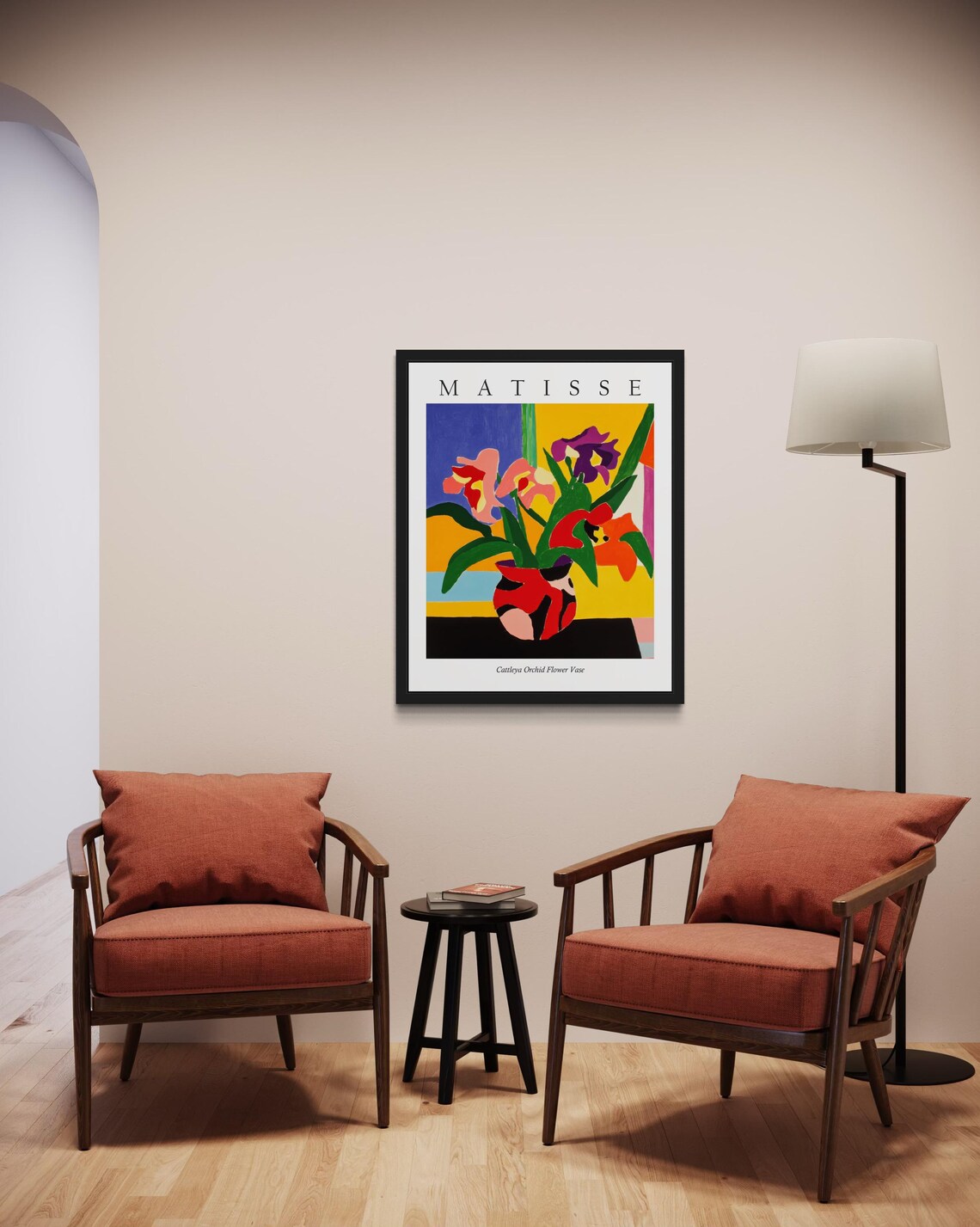 Matisse Style Cattleya Orchid Bouquet Bold Fauvist Still Life Poster - Image 2