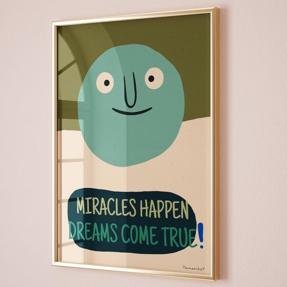 Funky Wall Art Print Uplifting Quote Inspirational Wall Art Retro Funny Wall Art Abstract Trendy Wall Art Motivational Poster