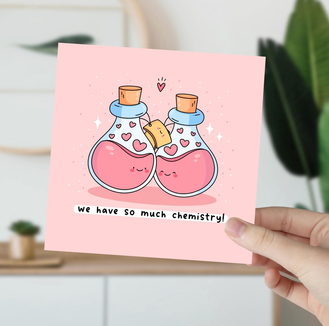 Kawaii We Have So Much Chemistry Love Potion Bottle Pun Art Print - Image 6