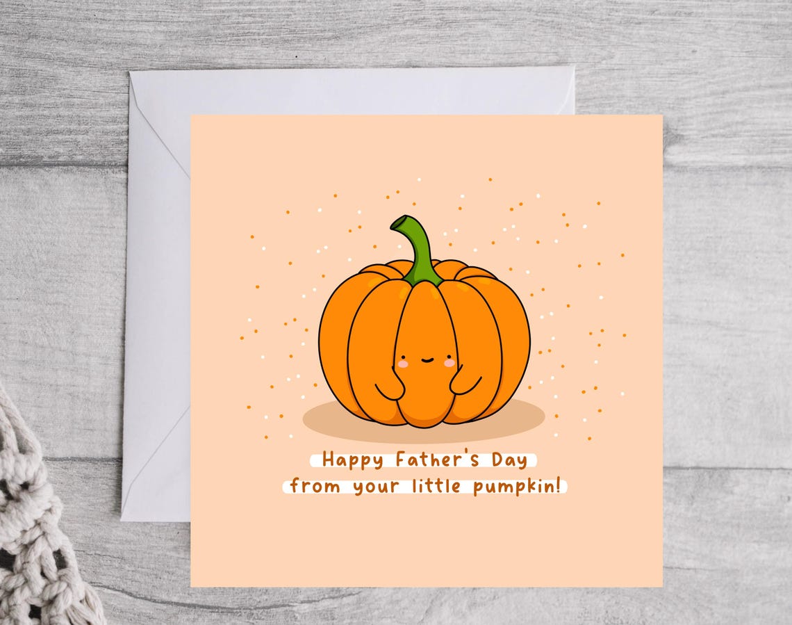 Smiling Pumpkin Happy Fathers Day From Your Little Pumpkin Wall Art - Image 2