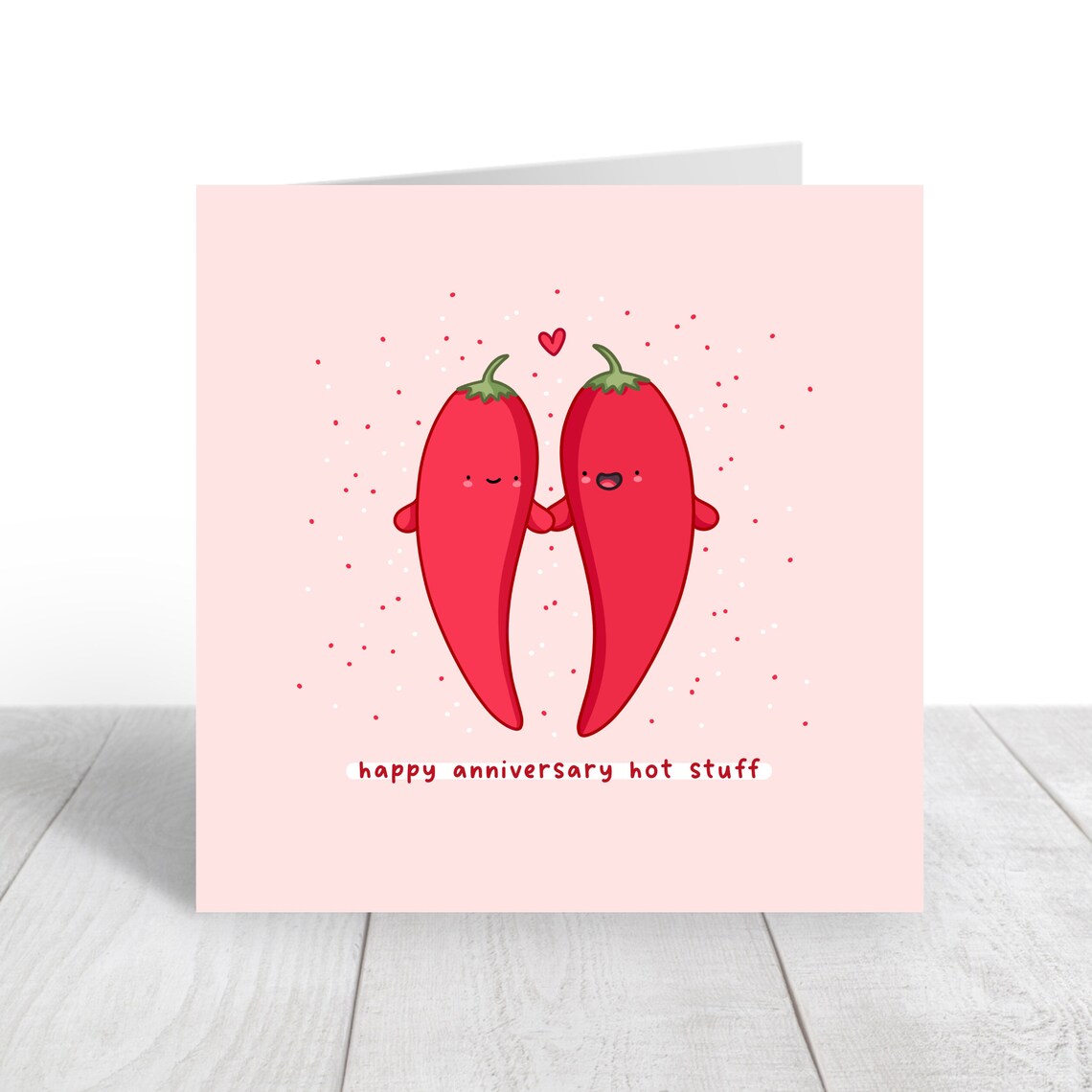 Happy Anniversary Hot Stuff, Funny Pun Card - Image 2