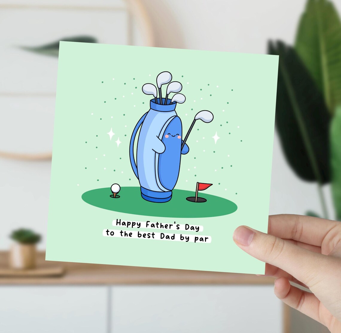 Kawaii Happy Fathers Day to the Best Dad by Par Golf Pun Print - Image 6