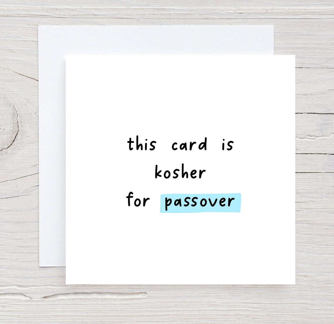 This Card Is Kosher for Passover Funny Jewish Pun Card Art Poster - Image 4