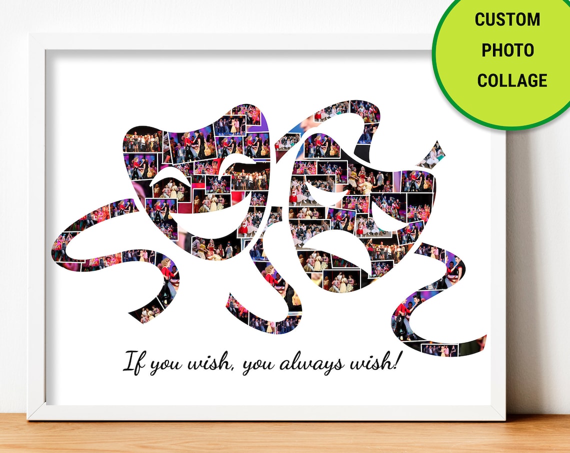 Personalized Theatre Masks Musical Wall Art Print