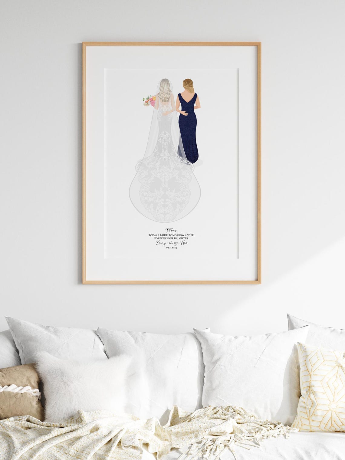 Mother Of The Bride Personalized Custom Wedding Portrait Poster - Image 3