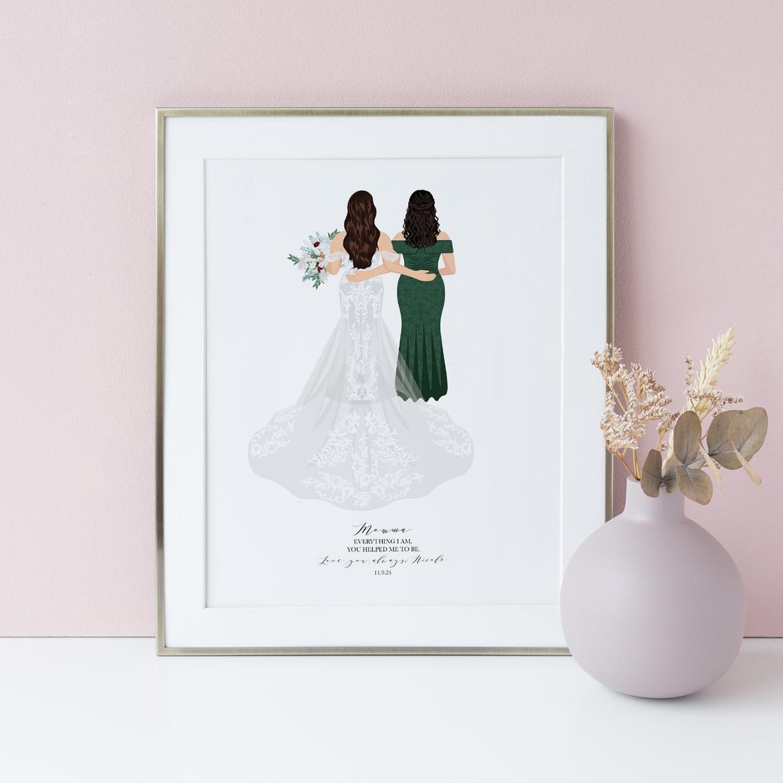 Mother Of The Bride Personalized Custom Wedding Portrait Poster - Image 6
