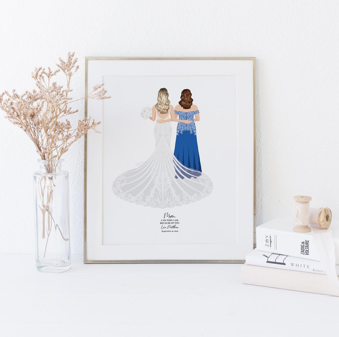 Mother Of The Bride Personalized Custom Wedding Portrait Poster - Image 4