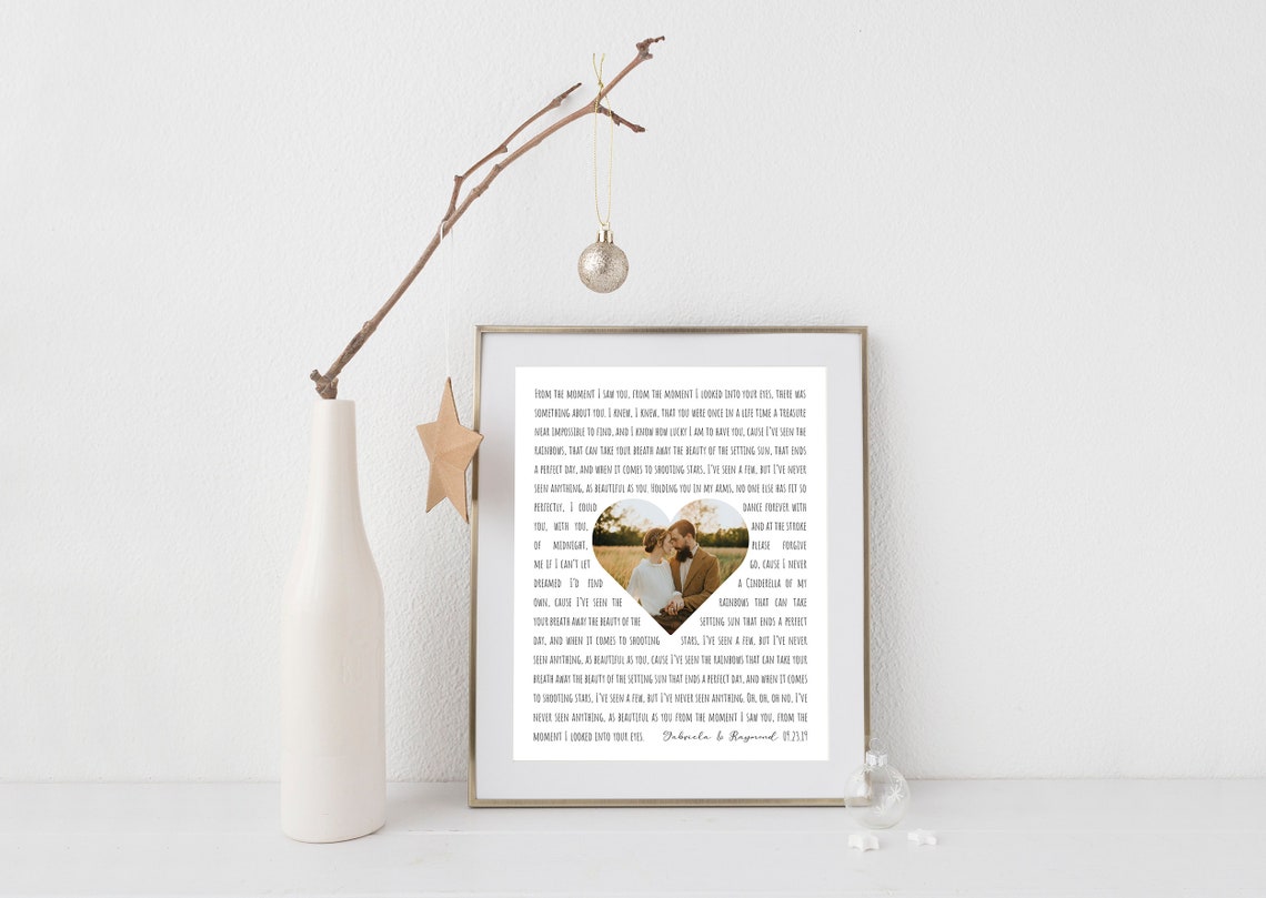 From This Moment Shania Twain Heart Shaped Photo Lyrics Wall Art - Image 4
