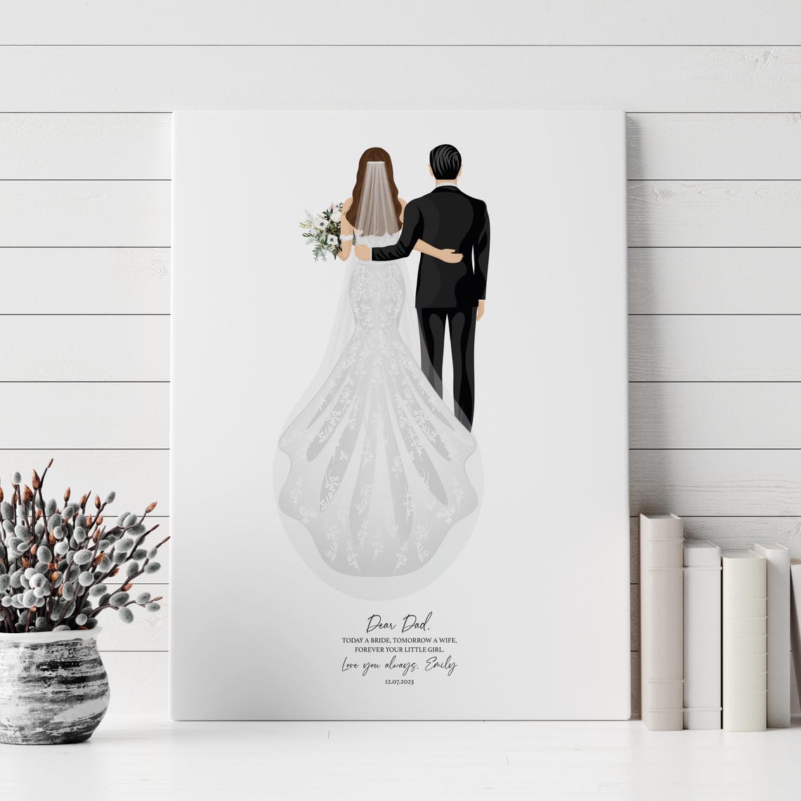 Father of the Bride Humorous Dad Gift Wedding Illustration Poster - Image 3