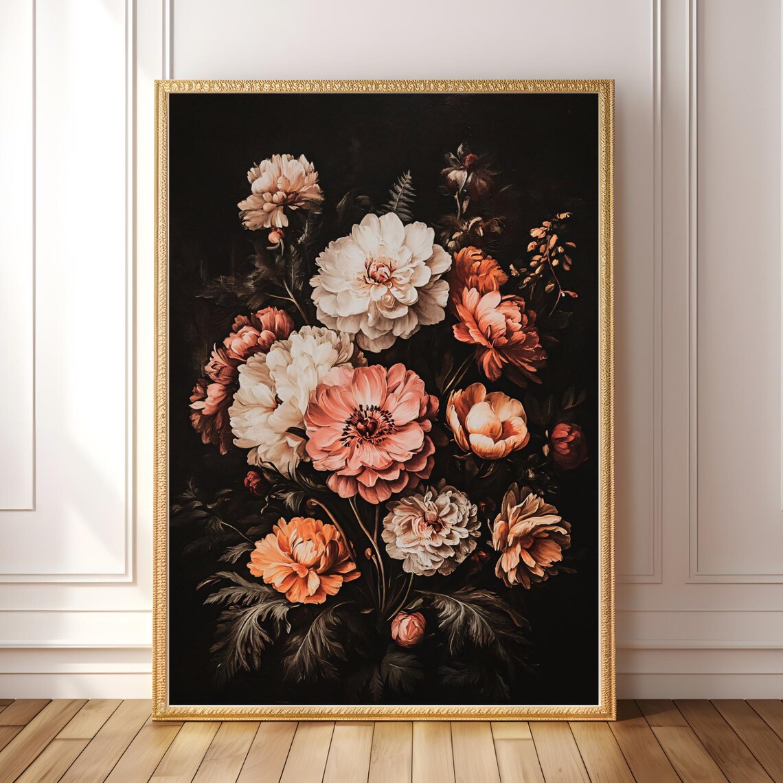Dark Floral Bouquet Art Print, Gothic Still Life
