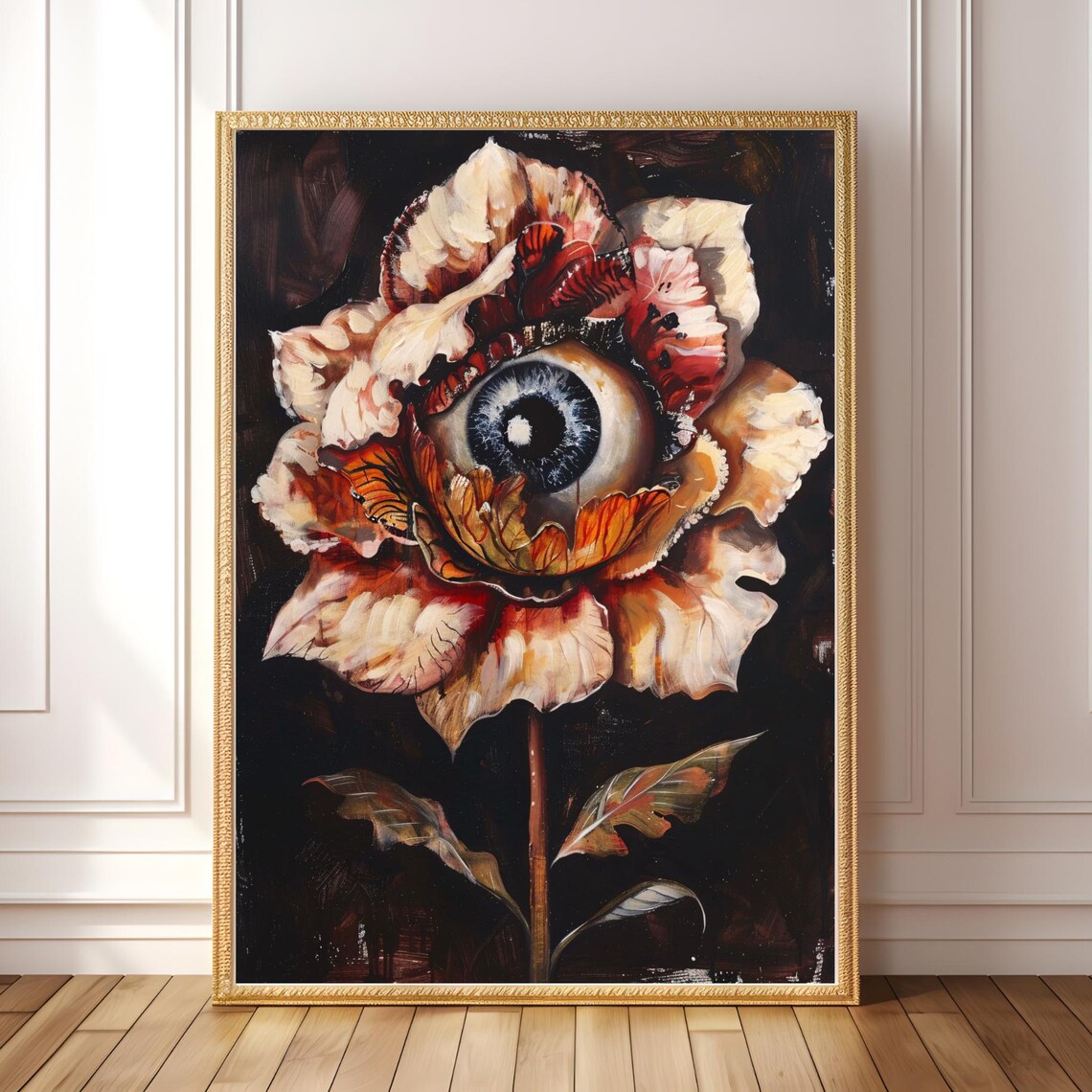 Surreal Eye Flower Gothic Floral Art Print