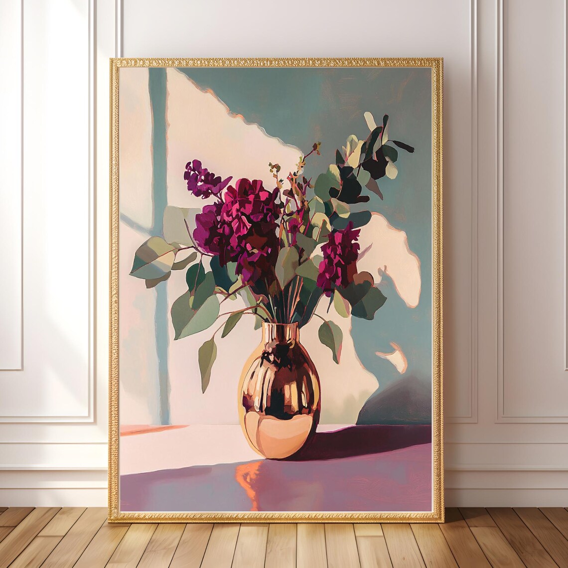 Floral Still Life Art Print, Glam Moody Botanical