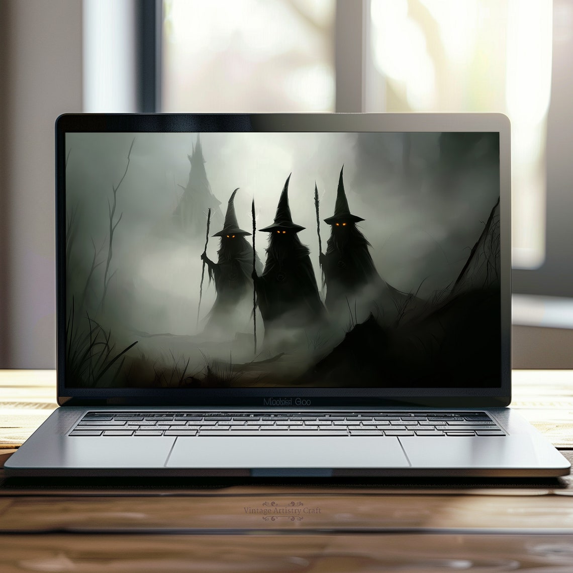 Three Witches In Misty Forest Dark Fantasy Wallpaper Art Poster - Image 7