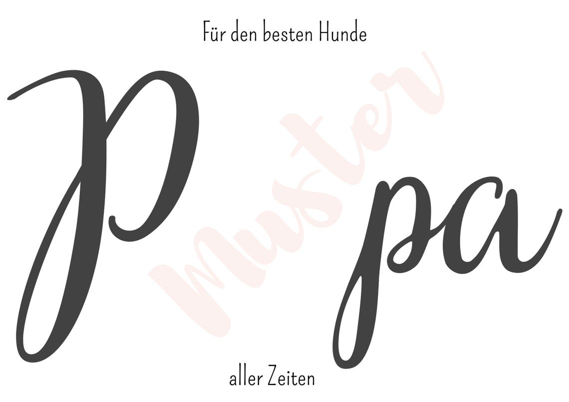 Dog Paw Papa German Best Dog Dad Ever Keepsake Gift Art Poster - Image 3
