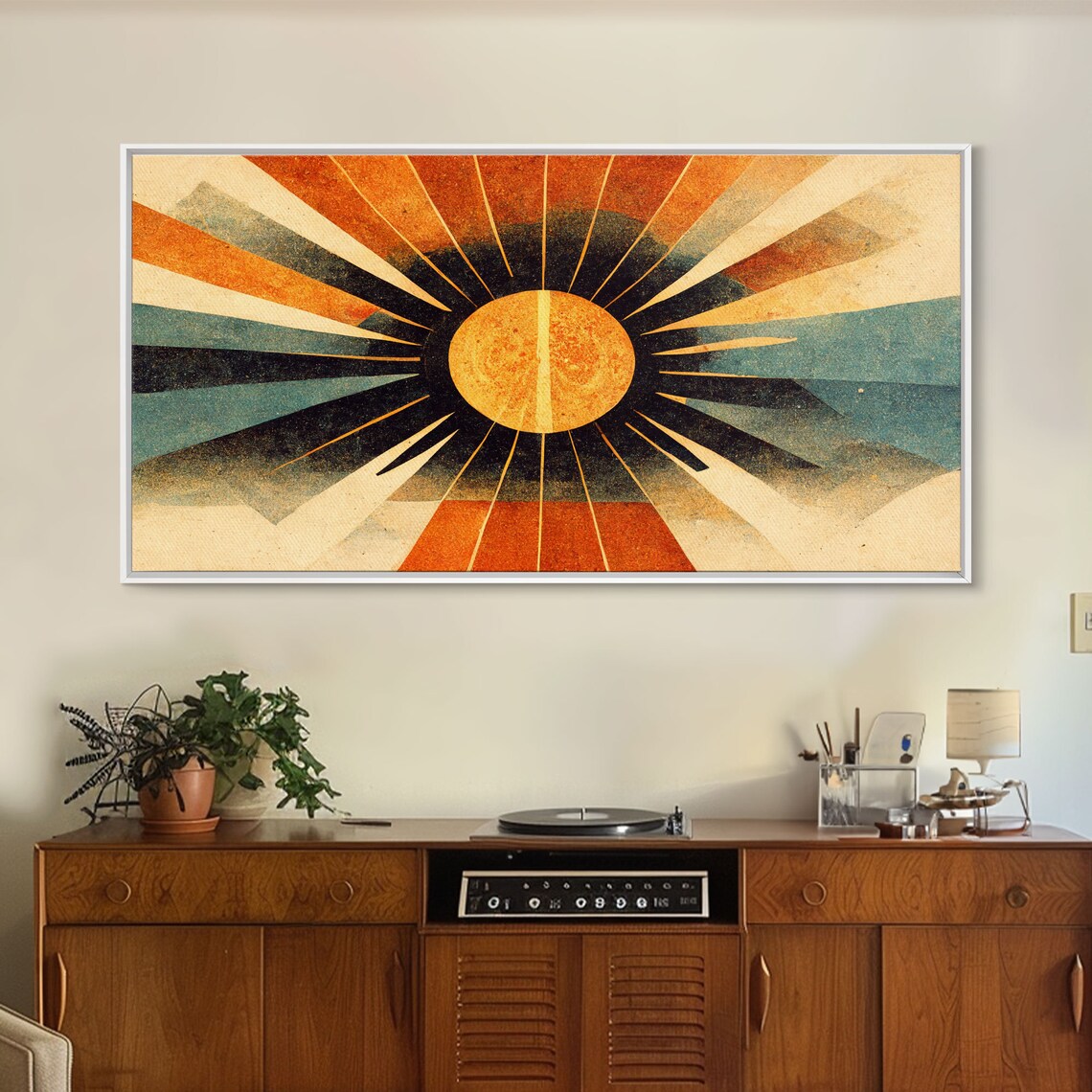Abstract Midcentury Modern Sunburst Art Print - Image 3