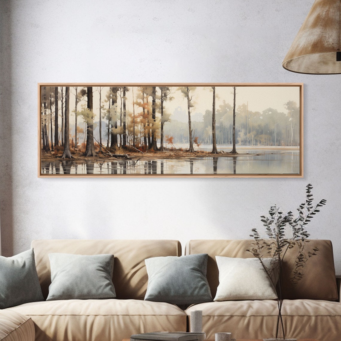 Congaree Swamp Watercolor Tall Cypress Trees Misty Wetlands Art Print - Image 4