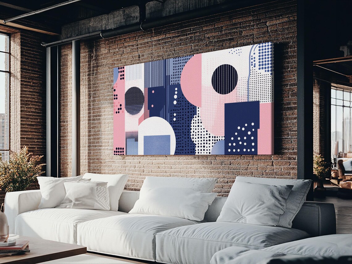 Vaporwave Aesthetic Abstract Geometric Art Print - Image 5