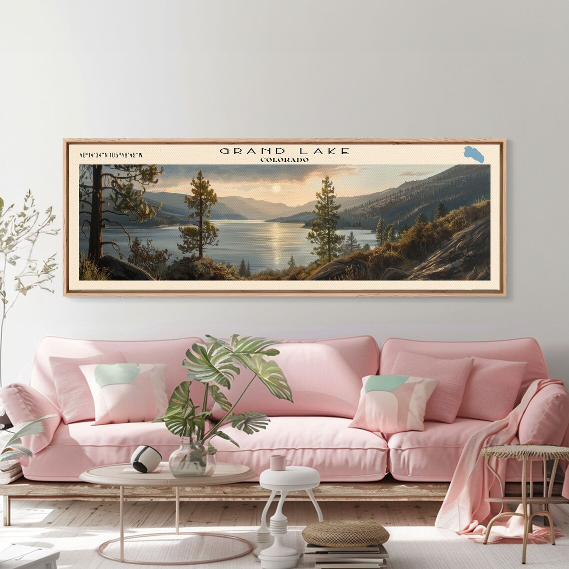 Grand Lake Colorado Travel Poster, Lake House Decor - Image 2
