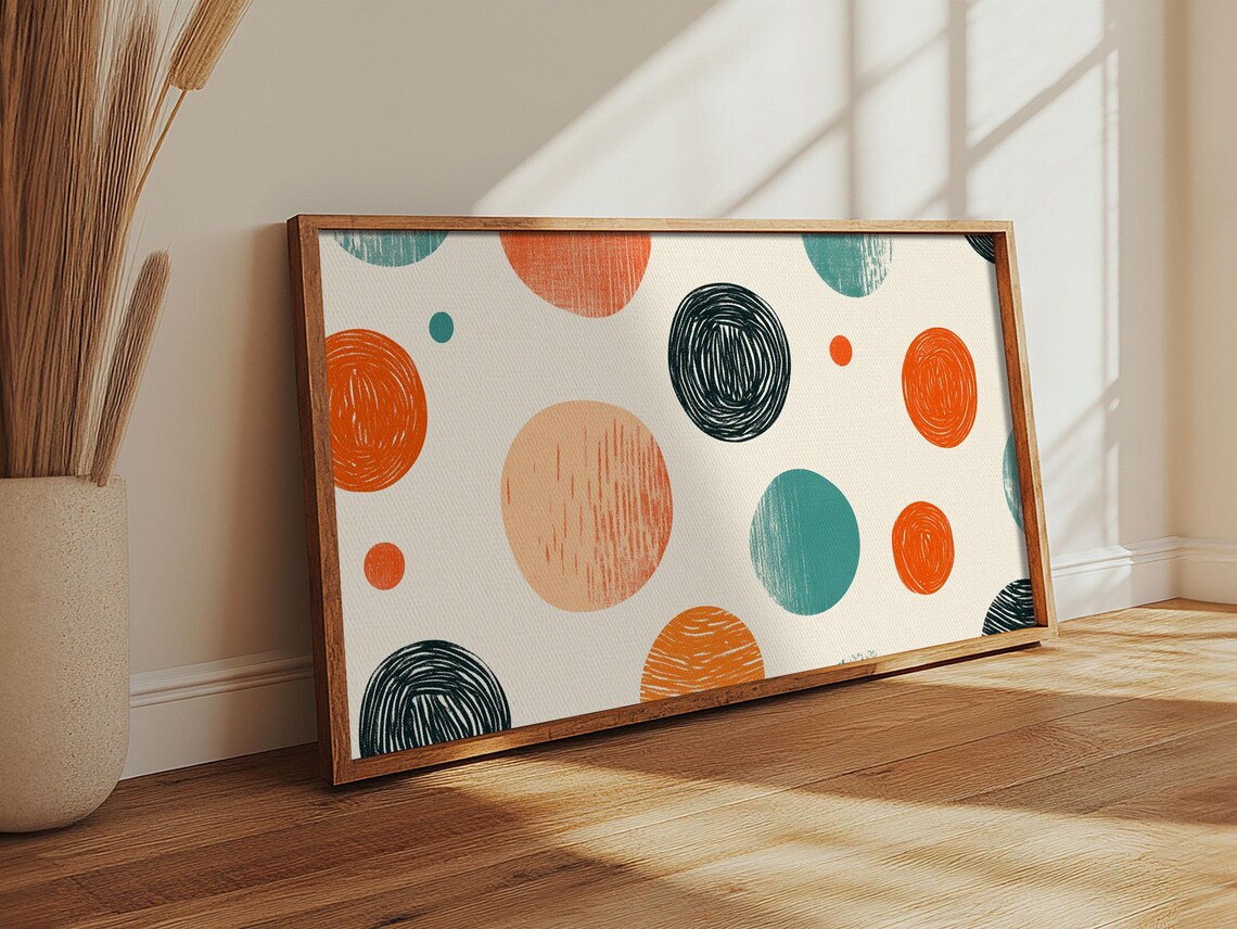 Mid Century Modern Dots, Retro 90s Style Art Print - Image 3