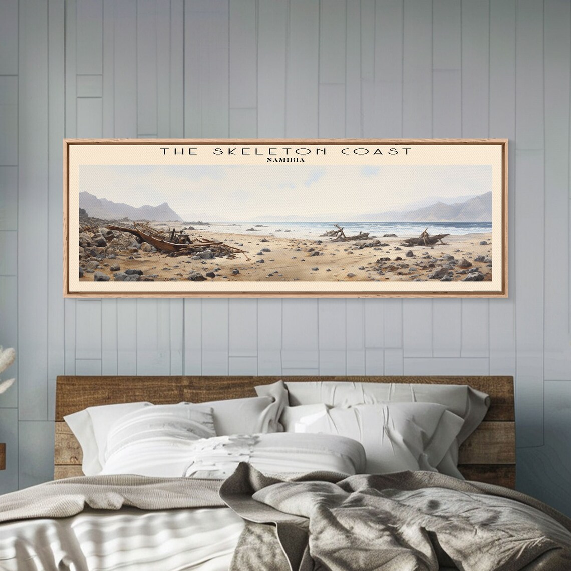The Skeleton Coast Namibia Shipwreck Beach Driftwood Vintage Travel Poster - Image 4